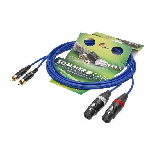Y-patch / adapter cable SC-Onyx, 1 x 0,25 mm² | XLR / RCA, NEUTRIK®