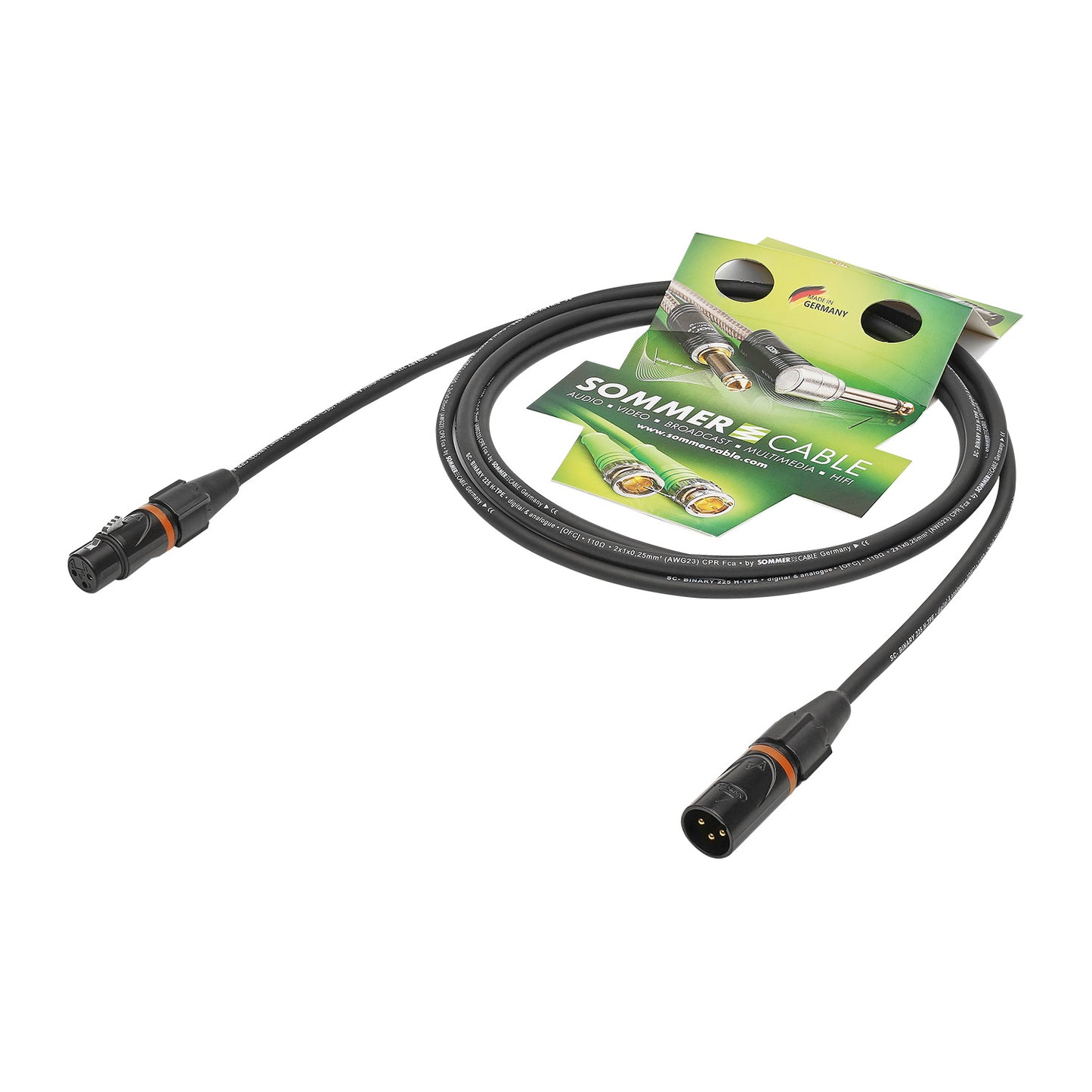 Aes / ebu / dmx512 Binary 225 AES/EBU HIGHFLEX, 2 x 0,25 mm² | XLR / XLR, HICON