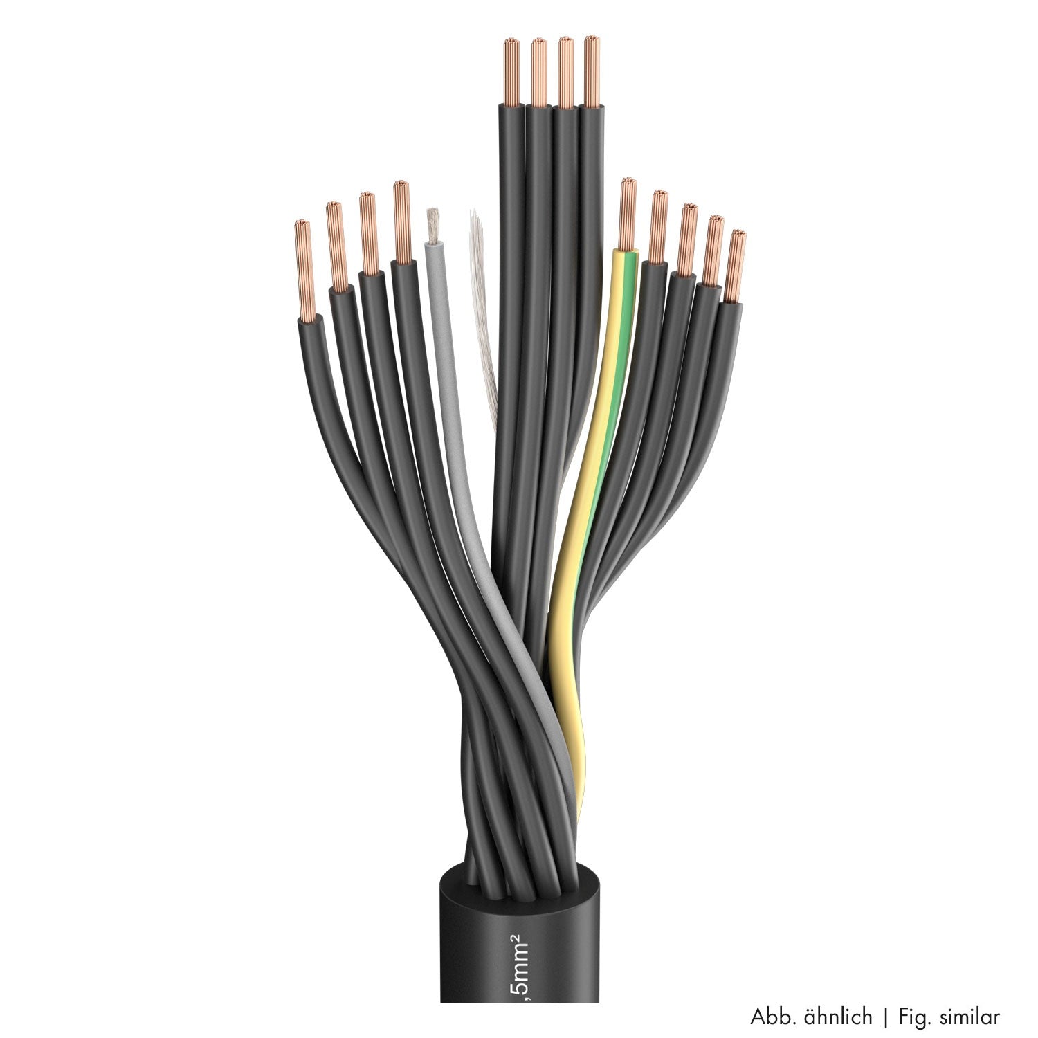 Load multicore SC-Atrium Flex; 18 x 1,50 mm²; PVC, Ø 14,70 mm; juodas - 100 m ritė