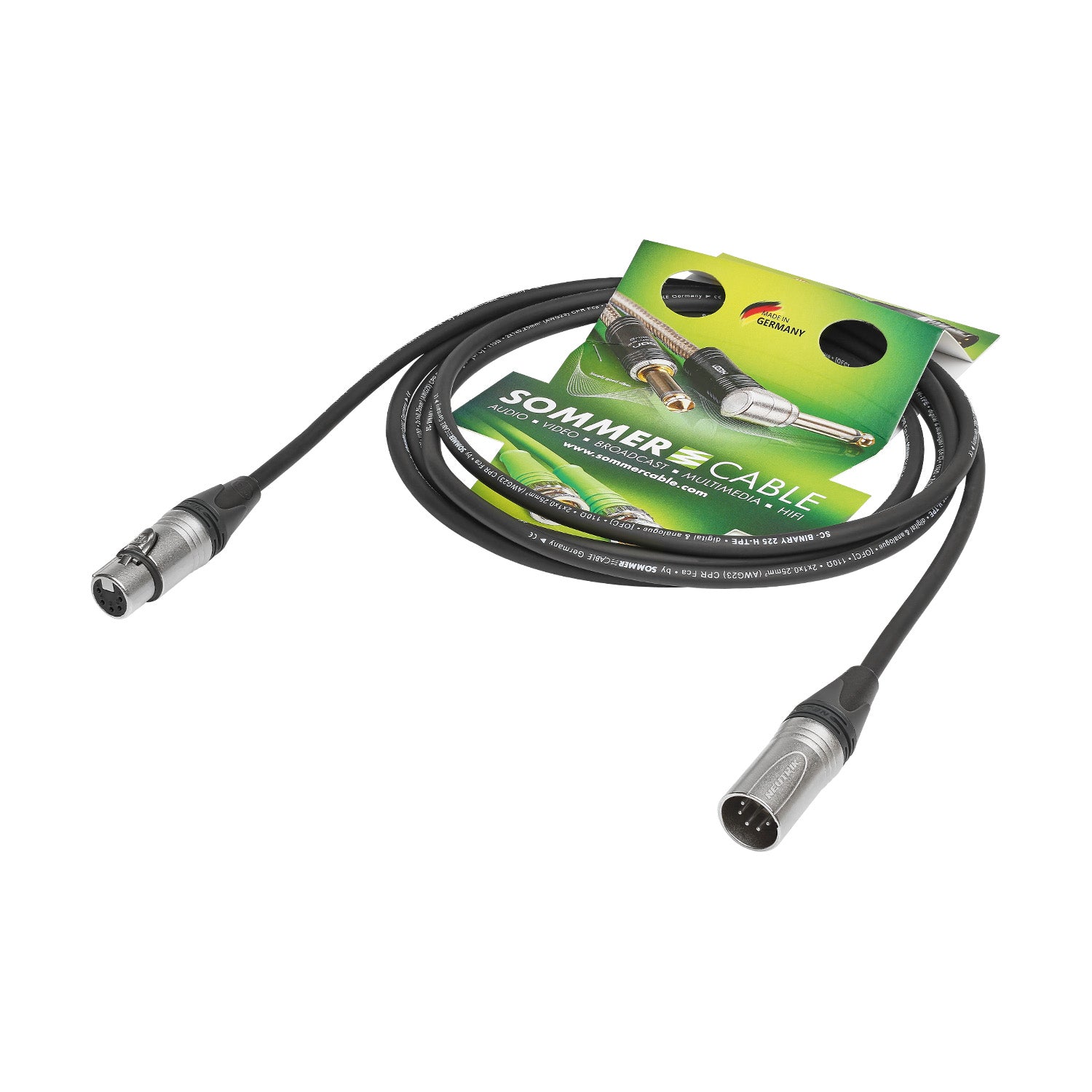 Aes / ebu / dmx512 SC-BINARY 225, 2 x 0,25 mm² | XLR / XLR, NEUTRIK®