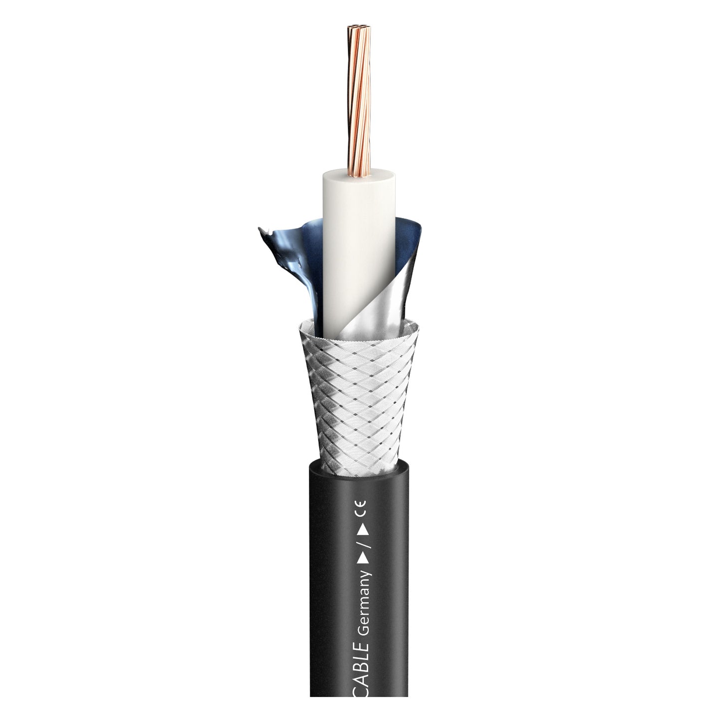 RG/U Coax Coaxflex 10 / RG213 LL; 1 x 2,52; PVC Ø 10,30 mm; juodas