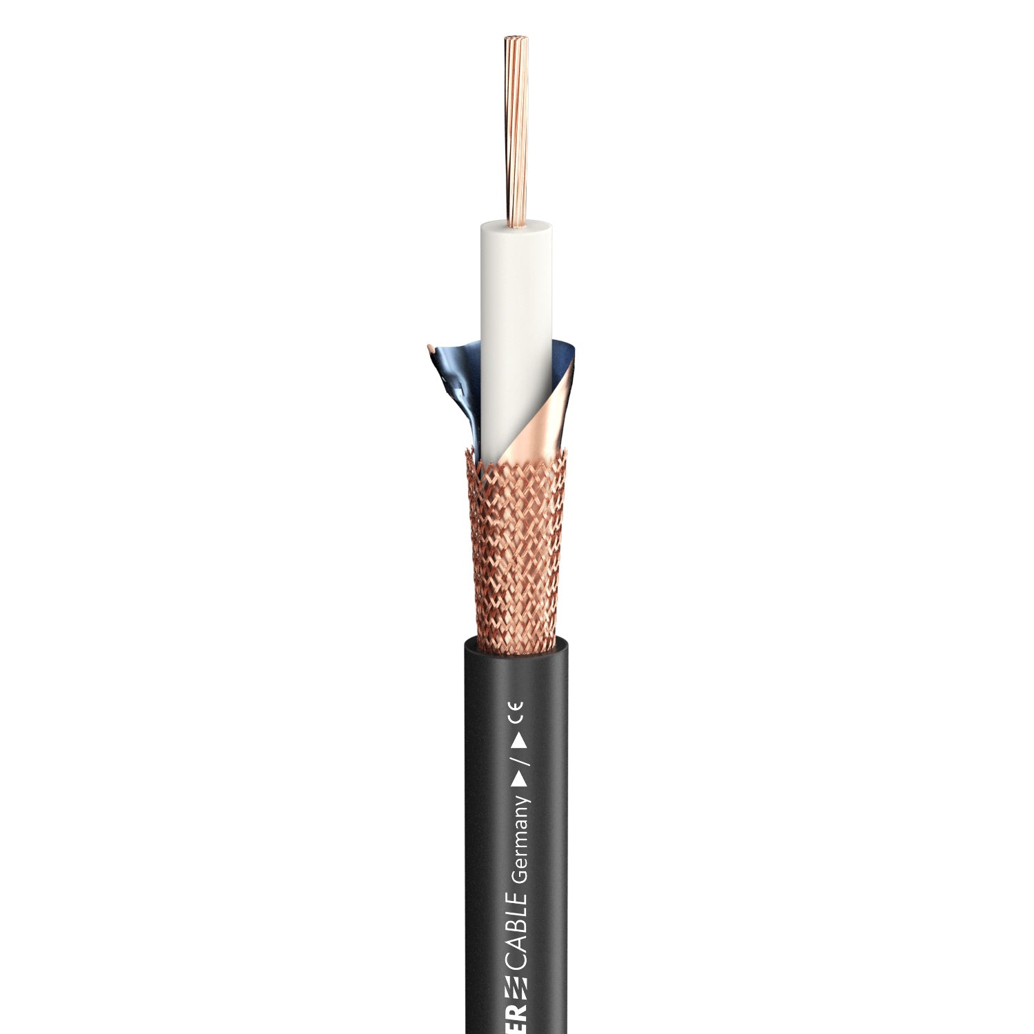 RG/U Coax Coaxflex 7 SLIM; 1 x 1,65; PVC Ø 7,30 mm; juodas