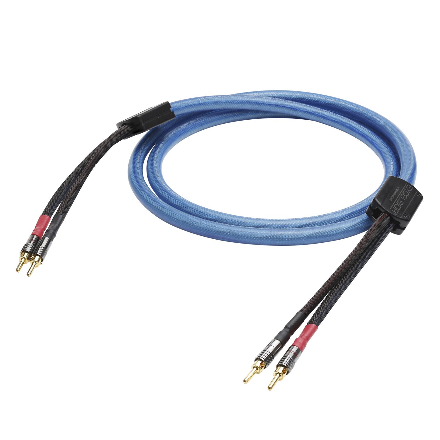 2 x speaker cable SC-Quadra mėlynas, 2 x 8,00 mm² | Banana connector / Banana connector, HICON