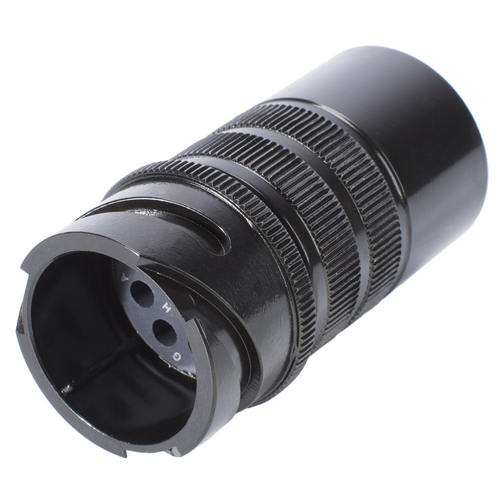 HICON CA-COM comp. Rund-LK, arrangement 22-23, Contact Size 12, 8-pole , metal-, Cable jungtis, Bajonet, juodas