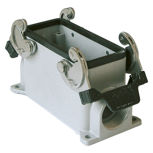 ILME rectangle MP 24, metal-, Add-on housing, flat, 2 clamps, pilkas