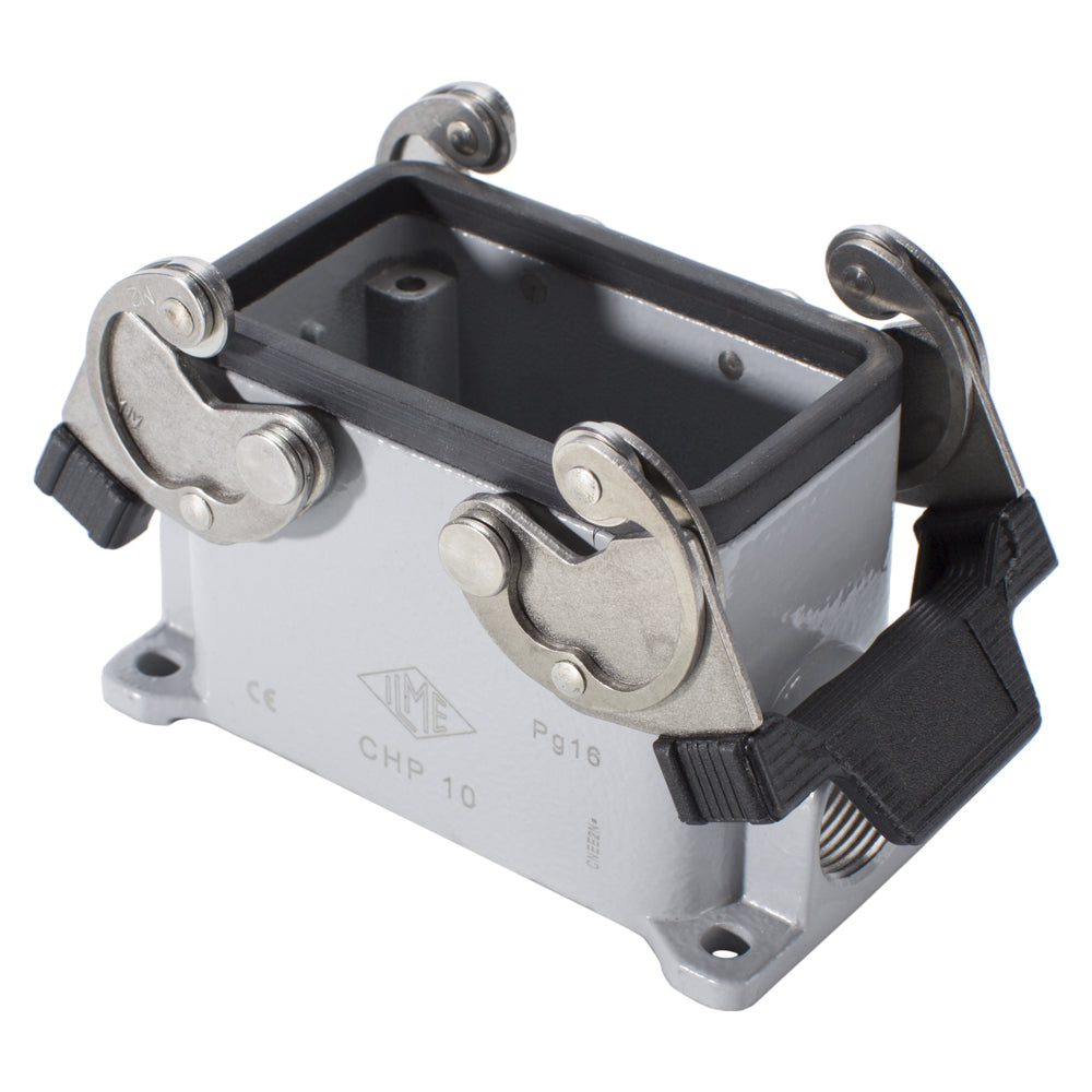ILME rectangular MP 10, metal-, Add-on housing, flat, 2 clamps, pilkas