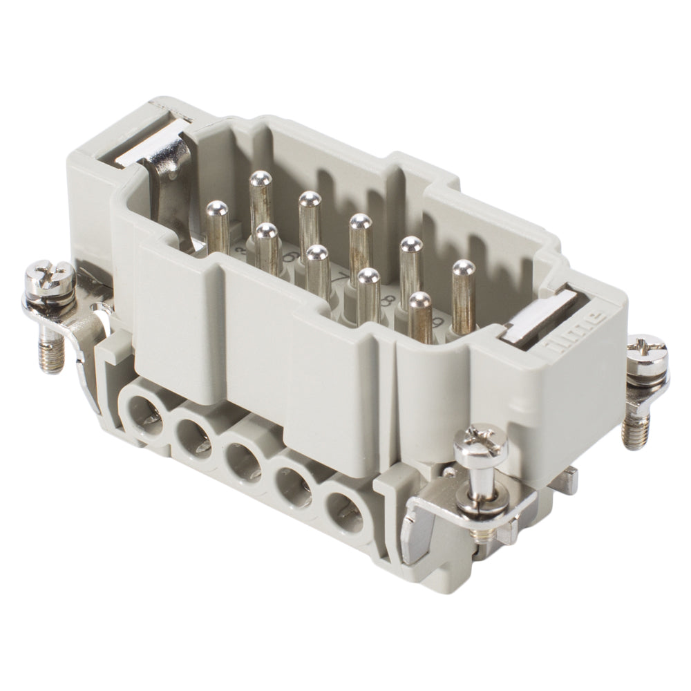 ILME rectangular MP 10, 10-pole , Pin insert screwed contacts, pilkas
