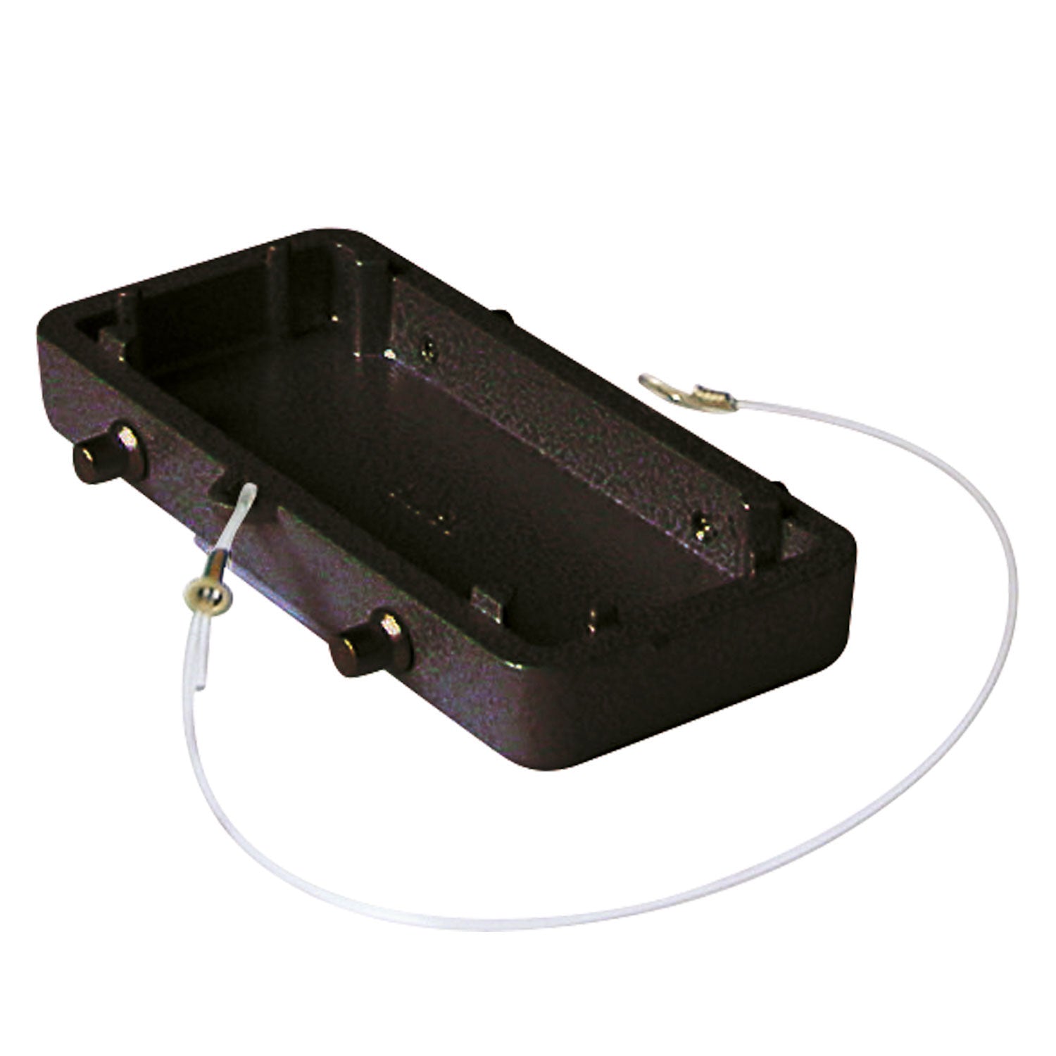 ILME rectangular MP 10, Protection cap with fastening rope, 4 bolts, juodas