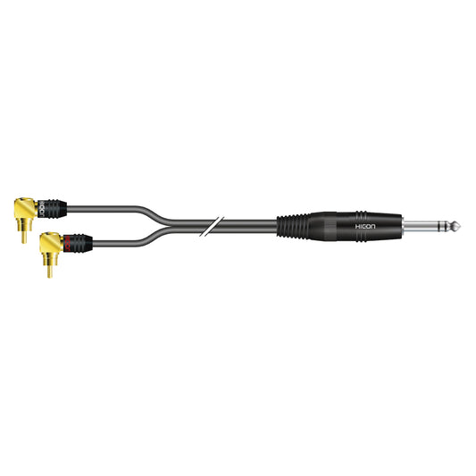 Stereo split cable SC-Onyx, 1 x 0,25 mm² | RCA / Jack, HICON