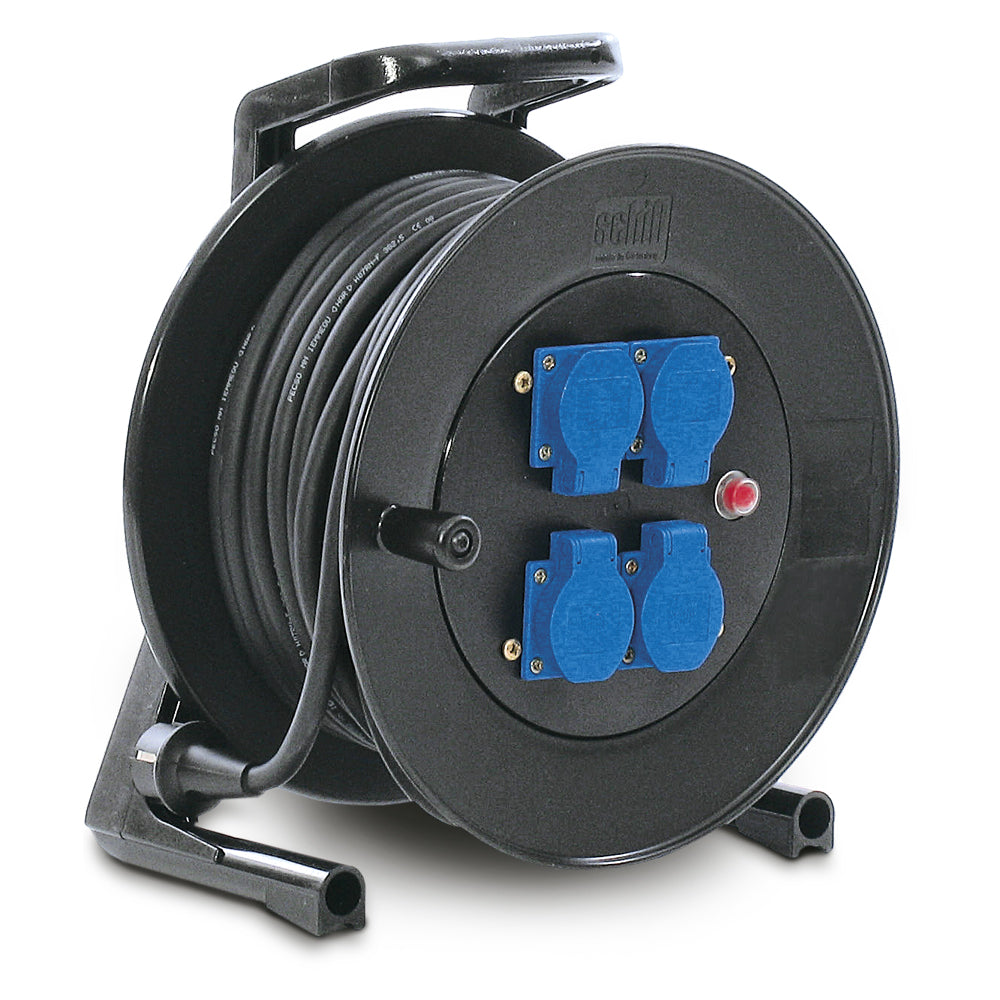 SCHILL Load cablereel, 4 machine sockets, cable length: 50 m, H07RN-F
