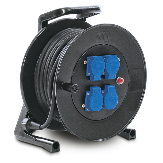SCHILL Load cablereel, 4 machine sockets, cable length: 50 m, H07RN-F