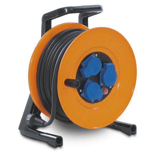 SCHILL Load cablereel, 3 machine sockets, cable length: 25 m, H07RN-F
