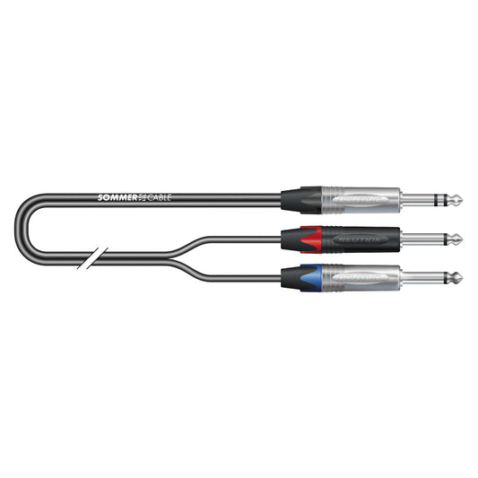 Patch cable, balanced SC-Onyx, 1 x 0,25 mm² | jack / jack, NEUTRIK®