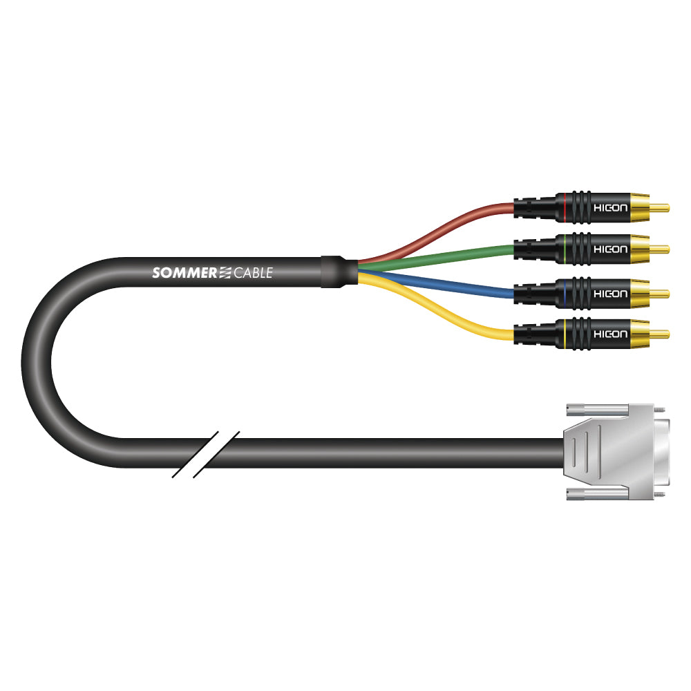 Vga-cable Transit Mini Flex, 5 x 0,08 mm² | Sub-D / RCA, HICON