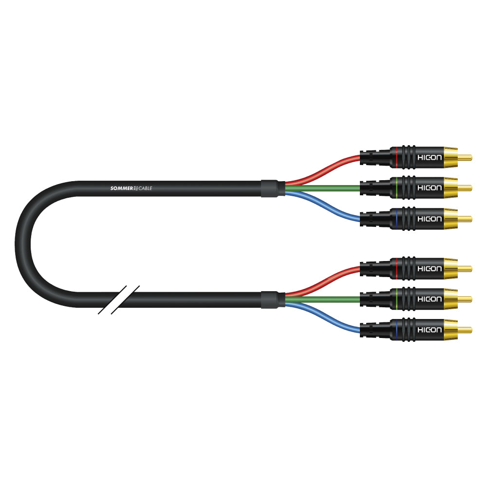 Yuv cable Transit Mini Flex, 3 x 0,08 mm² | RCA / RCA, HICON