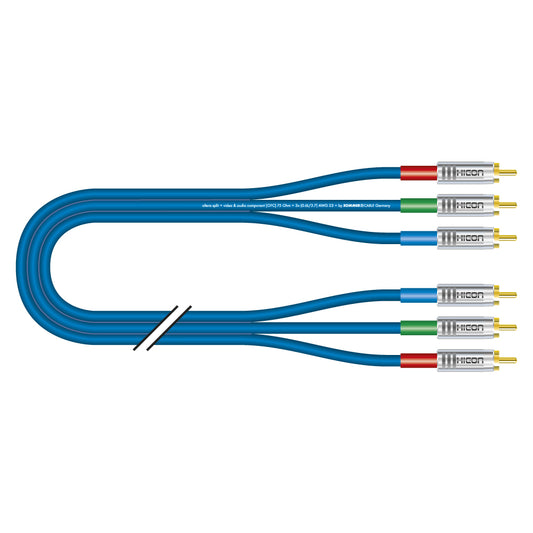 Yuv cable Transit Mini Flex, 3 x 0,34 mm² | RCA / RCA, HICON