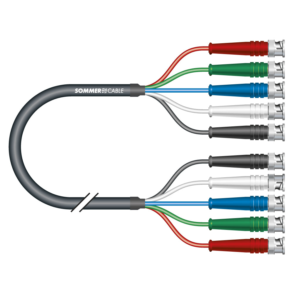 Monitor cable Transit Mini Flex, 5 x 0,08 mm² | BNC / BNC, HICON