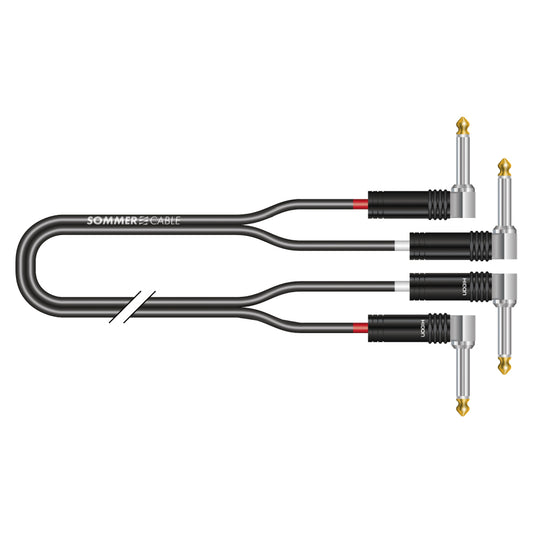 Stereo keyboard cable SC-Onyx, 1 x 0,25 mm² | jack 90° / jack 90°, HICON