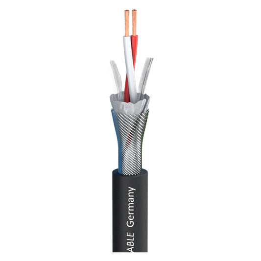 Mikrofono kabelis SC-Source MKII; 2 x 0,25 mm²; FRNC Ø 6,50 mm; juodas - 100 m ritė