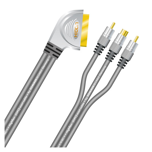 Scart cable SCART->RCA+S-VHS | Scart / RCA, HICON