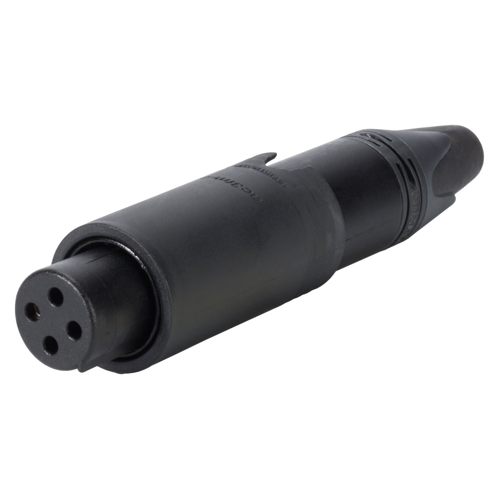 NEUTRIK® XLR, 3-pole , metal-, Soldering-lizdas jungtis, gold plated contact(s), tiesi, juodas