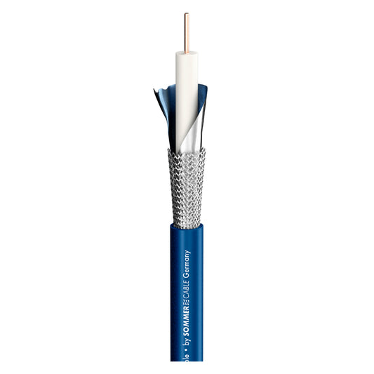 SDI kabelis 12G SC-Vector (RCB); 1 x 0,80; PVC Ø 6,00 mm; mėlynas - 100 m ritė