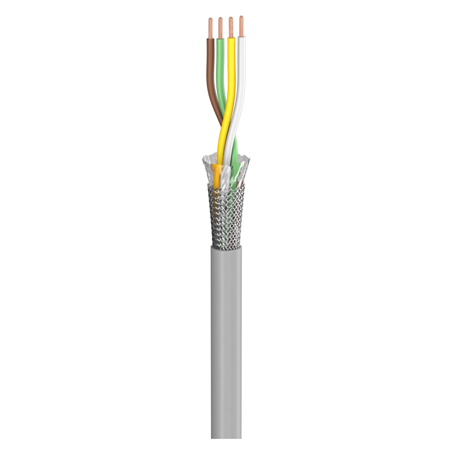 control lead SC-Control Flex; 4 x0.50 mm²; PVC, flame-retardant, Ø 6,30 mm; pilkas; Eca - 500 m ritė