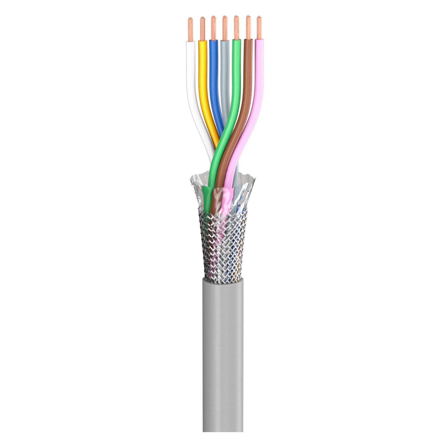 control lead SC-Control Flex; 7 x0.34 mm²; PVC, flame-retardant, Ø 6,30 mm; pilkas; Eca - 100 m ritė