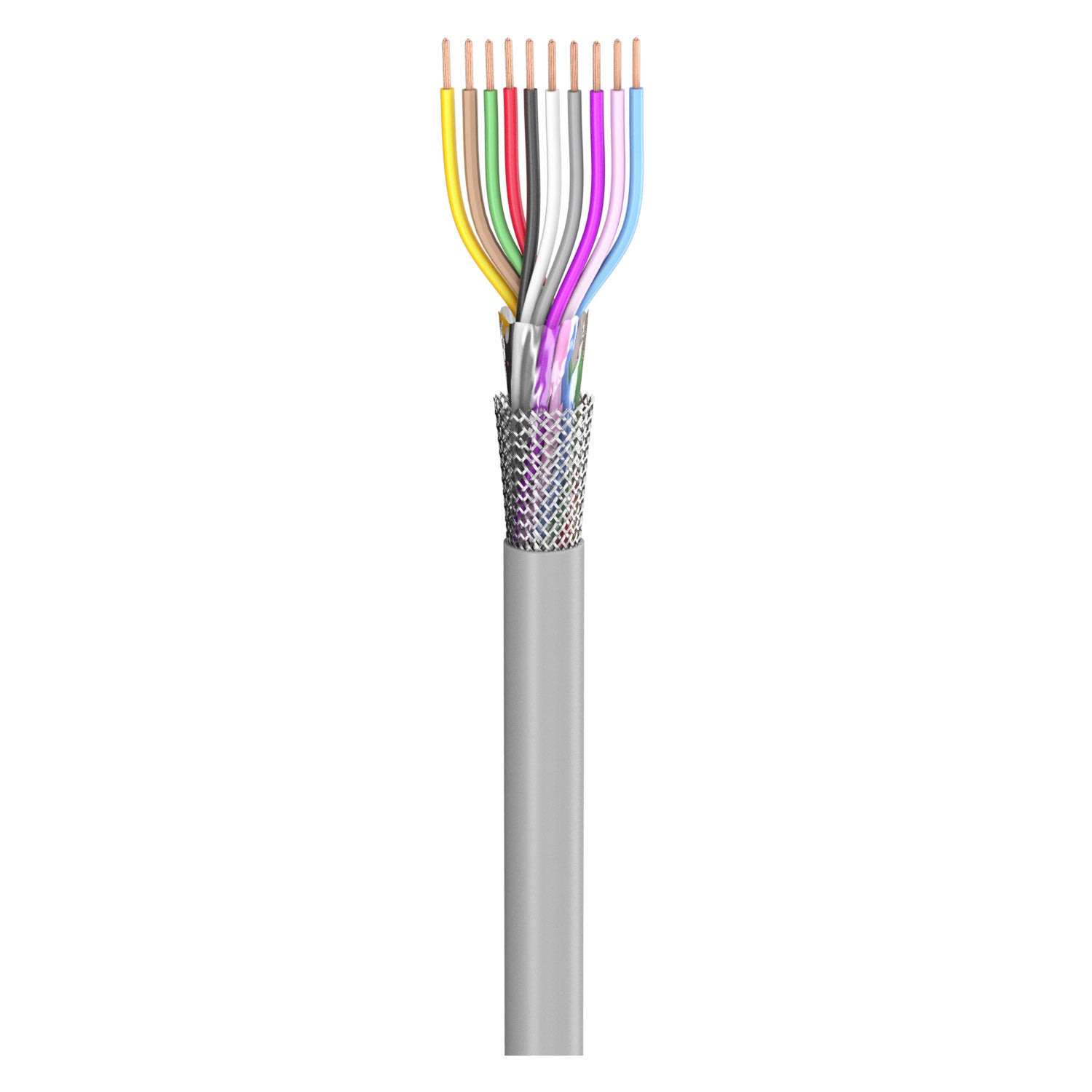 control lead SC-Control Flex; 10 x0.14 mm²; PVC, flame-retardant, Ø 6,10 mm; pilkas; Eca - 500 m ritė