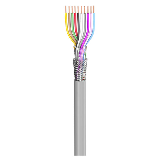 control lead SC-Control Flex; 10 x0.14 mm²; PVC, flame-retardant, Ø 6,10 mm; pilkas; Eca - 100 m ritė