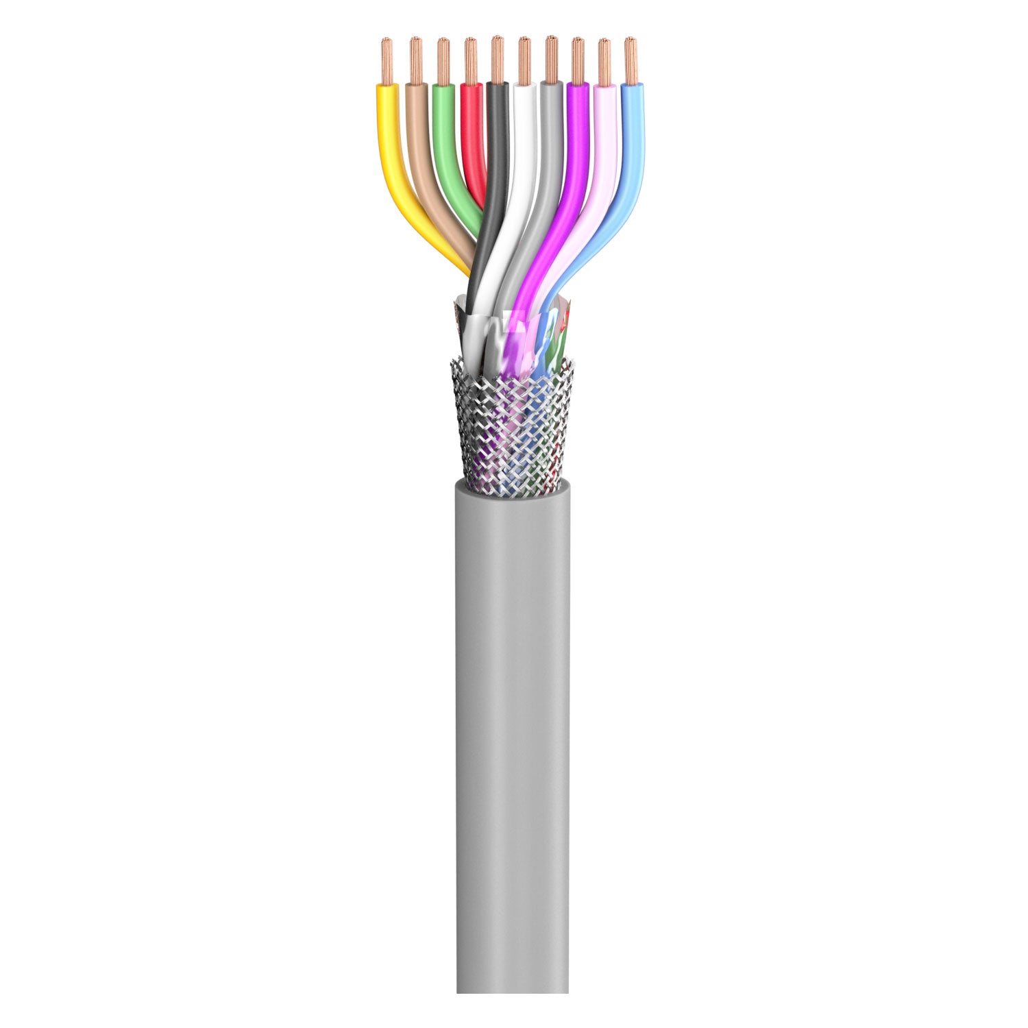 control lead SC-Control Flex; 10 x0.50 mm²; PVC, flame-retardant, Ø 9,10 mm; pilkas; Eca