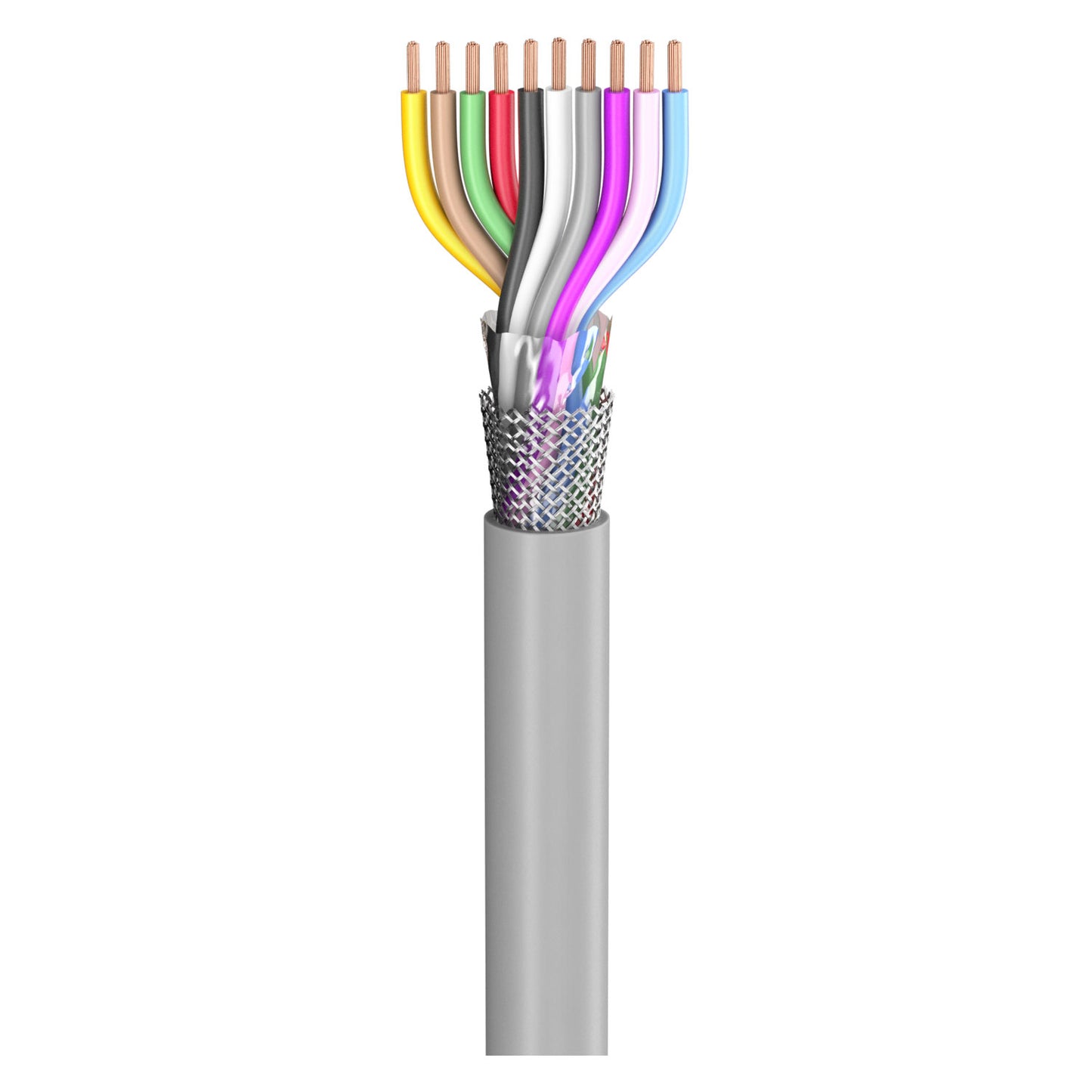 control lead SC-Control Flex; 10 x0.75 mm²; PVC, flame-retardant, Ø 10,40 mm; pilkas; Eca