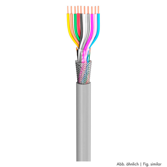 control lead SC-Control Flex; 16 x0.25 mm²; PVC, flame-retardant, Ø 7,80 mm; pilkas; Eca