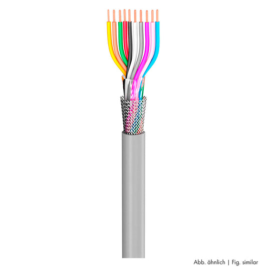 control lead SC-Control Flex; 25 x0.14 mm²; PVC, flame-retardant, Ø 8,10 mm; pilkas; Eca