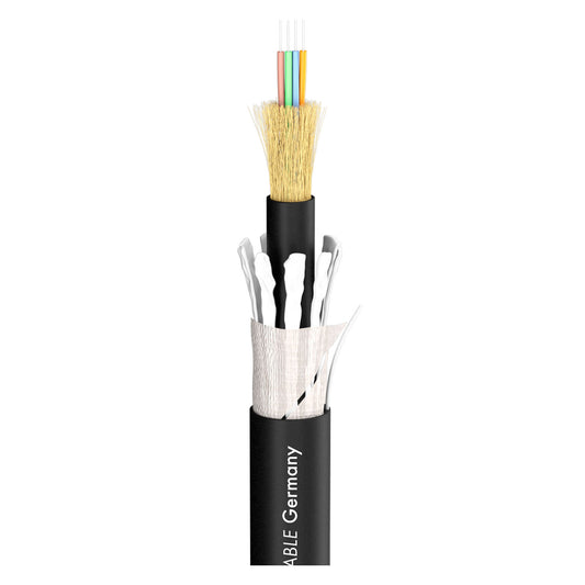 Optical fiber SC-Octopus-G; 4 x 50/125 µm OM3; PUR Ø 8,50 mm; juodas
