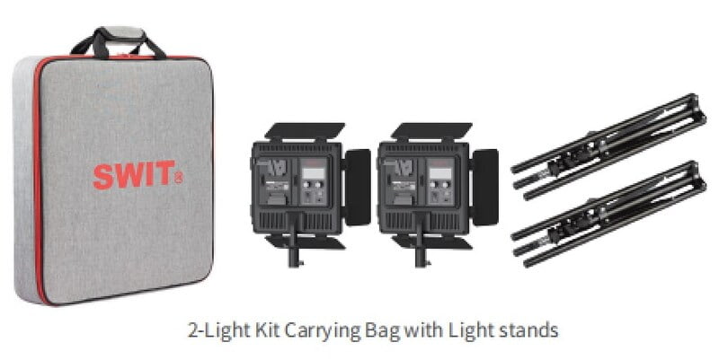 SWIT CL-40D 2KIT | 2xCL-40D KIT, with 2x 40W High-Bright Ultra-Portable Easy-Setup Fanless Bi-color Panel Lights and Tripods