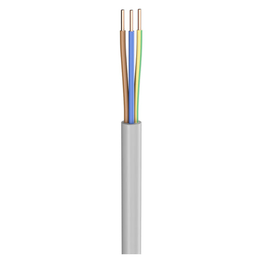 Power Lead NYM-J; 3 x 1.50 mm²; PVC, flame-retardant, Ø 8,20 mm; pilkas; Eca