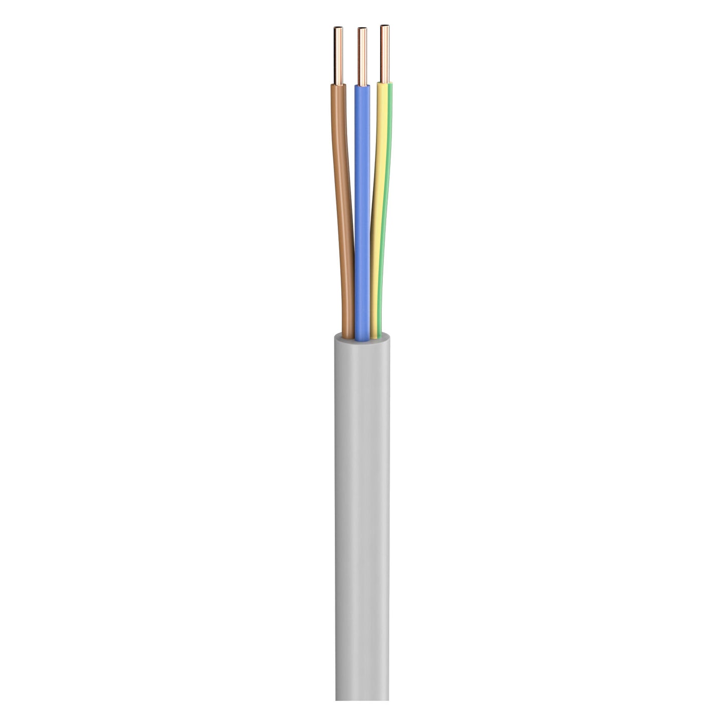 Power Lead NYM-J; 3 x 2.50 mm²; PVC, flame-retardant, Ø 9,70 mm; pilkas; Eca