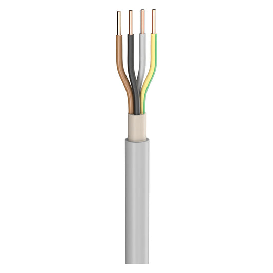 Power Lead NYM-J; 4 x 1.50 mm²; PVC, flame-retardant, Ø 9,00 mm; pilkas; Eca