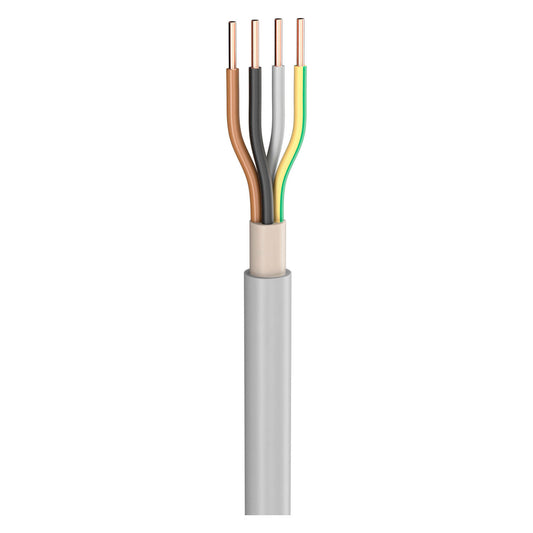 Power Lead NYM-J; 4 x 2.50 mm²; PVC, flame-retardant, Ø 10,45 mm; pilkas; Eca