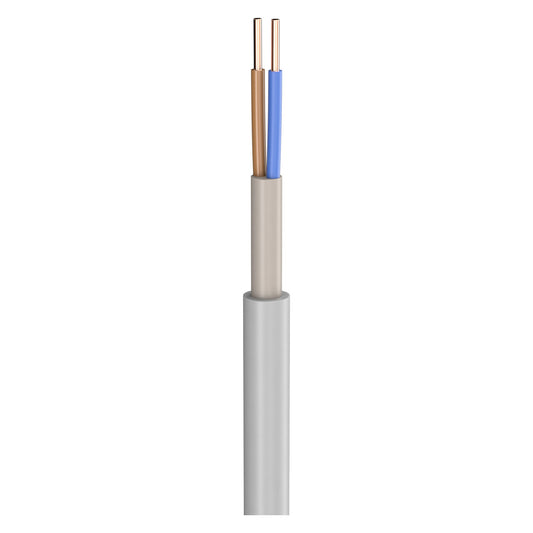 Power Lead NYM-O; 2 x 1.50 mm²; PVC, flame-retardant, Ø 9,50 mm; pilkas