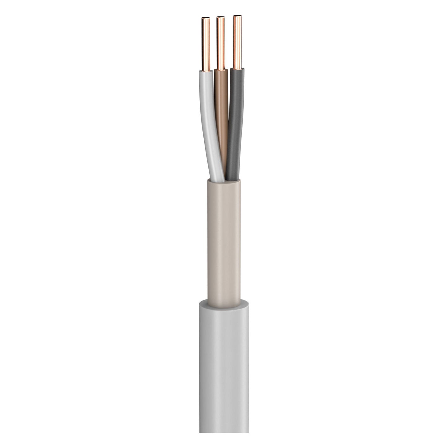 Power Lead NYM-O; 3 x 1.50 mm²; PVC, flame-retardant, Ø 8,20 mm; pilkas
