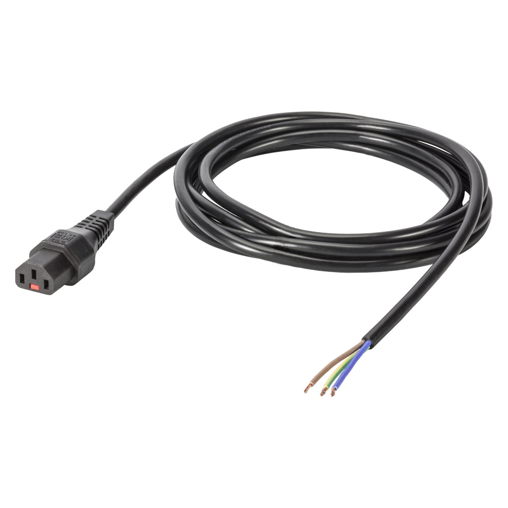 Power supply IEC cable, 3 x 1,00 mm² | IEC mains socket / free end