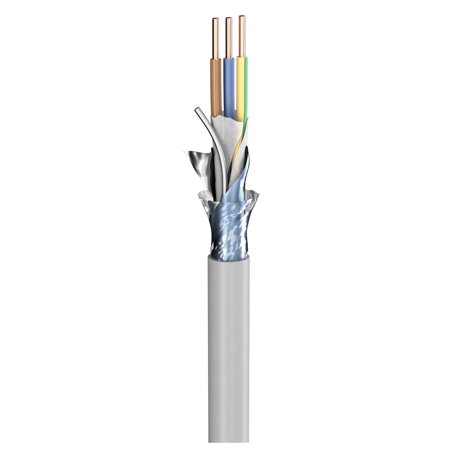 Power Lead (N)YM-(ST)-J; 3 x 1.50 mm²; PVC, flame-retardant, Ø 9,20 mm; pilkas