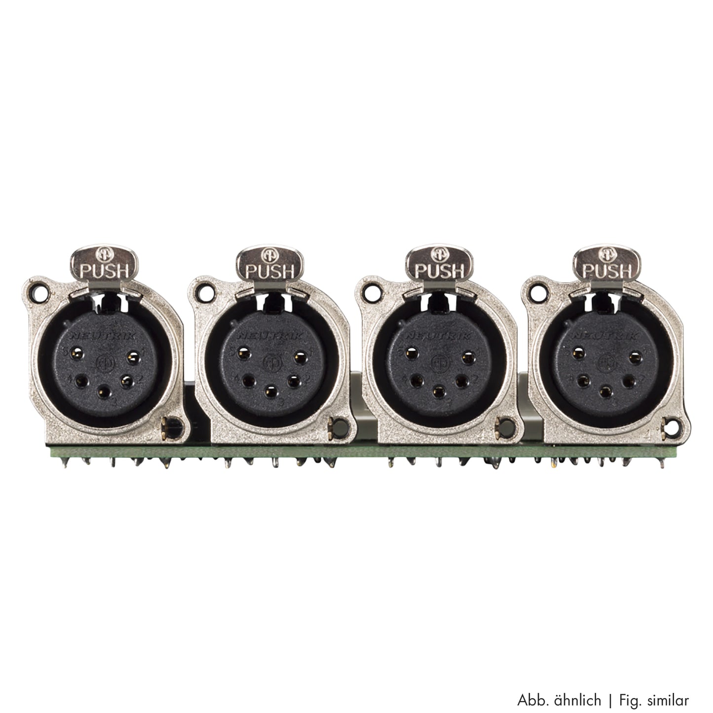 jungtis Module 4 x XLR B-Series lizdas, 5 polių, 1 HE, 3 BE, metalinė, sidabruoti kontaktai, nikelio spalvos, for SYS-series