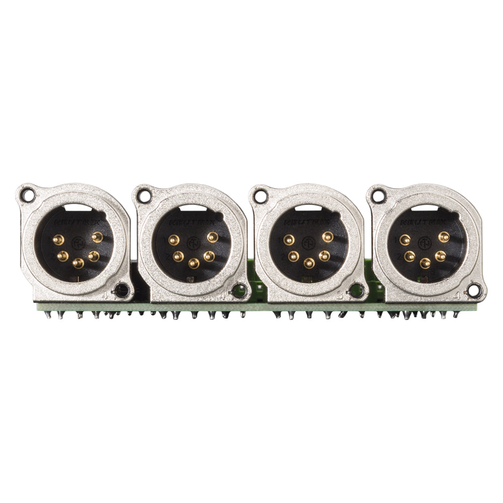 jungtis Module 4 x XLR B-Series, 5 polių, 1 HE, 3 BE, metalinė, sidabruoti kontaktai, nikelio spalvos, for SYS-series