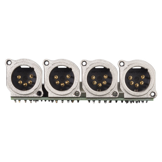 jungtis Module 4 x XLR B-Series, 5 polių, 1 HE, 3 BE, metalinė, sidabruoti kontaktai, nikelio spalvos, for SYS-series