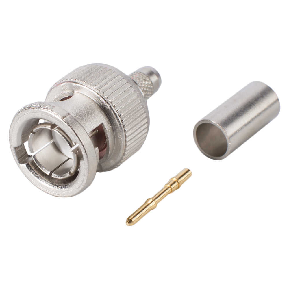 Telegärtner BNC HD-SDI crimp-kištukas jungtis, tiesi, nickel
