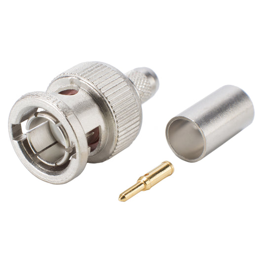 Telegärtner BNC HD-SDI crimp-kištukas jungtis, tiesi, nickel