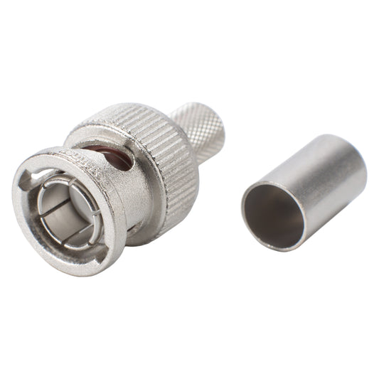 Telegärtner BNC HD-SDI crimp-kištukas jungtis, tiesi, nickel